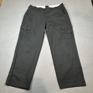 Red Kap Pants Mens 36X30 Black Cargo Utility Work Uniform Mechanic